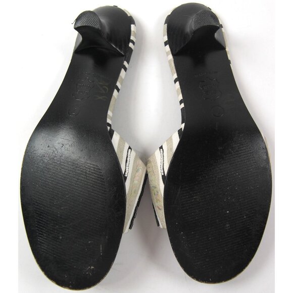 Casual Corner Flat Striped Opened Toe Sandals Women's Size 7 - Picture 5 of 5